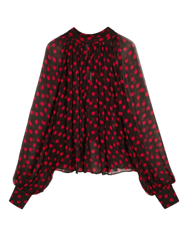 Ronny Kobo polka-dot blouse - Schwarz Schwarz