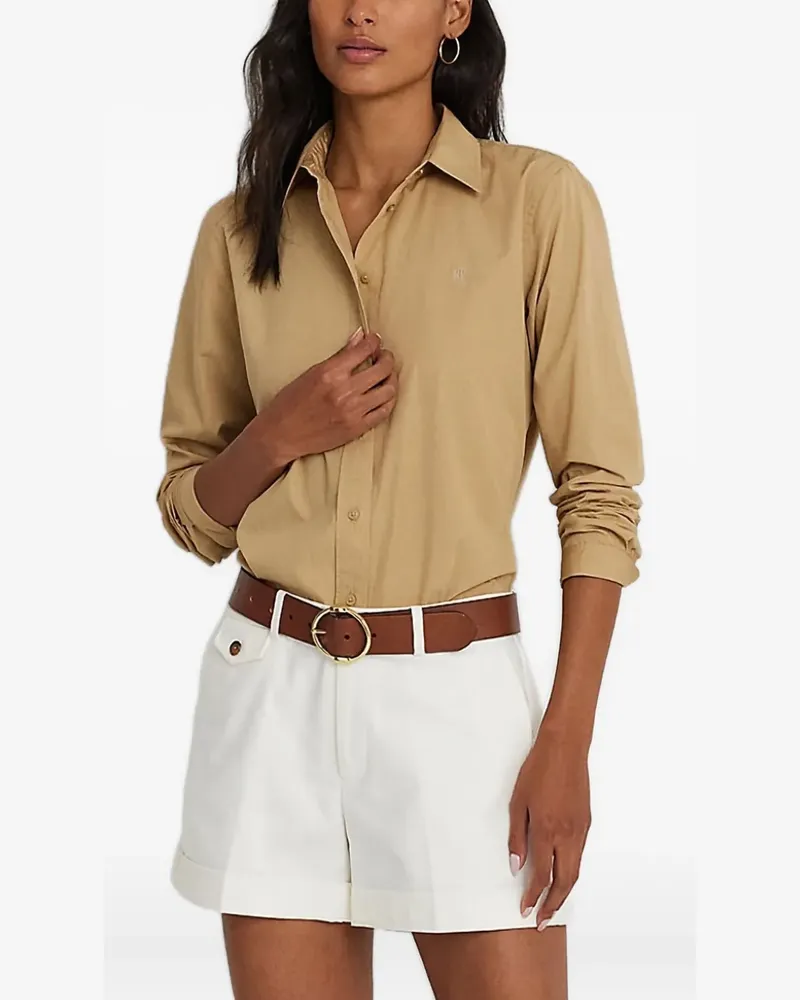 Ralph Lauren Hemd mit Logo-Stickerei - Nude Nude