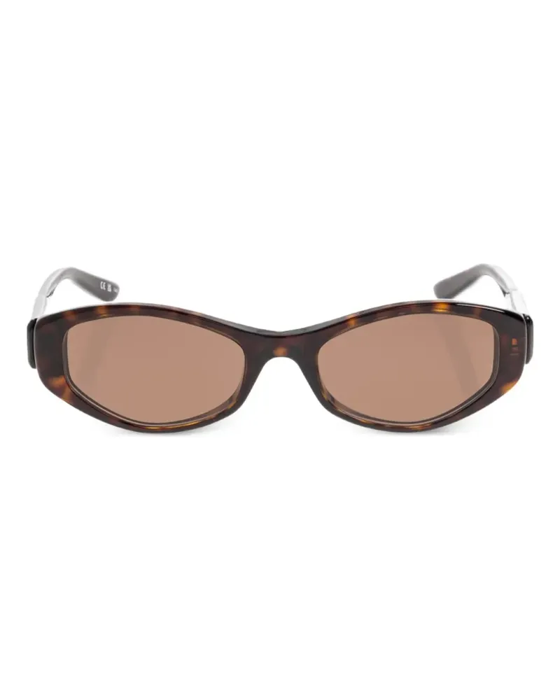 Balenciaga BB Logo oval-frame sunglasses - Braun Braun