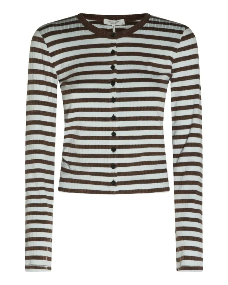 Rag & Bone striped ribbed cardigan - Braun Braun