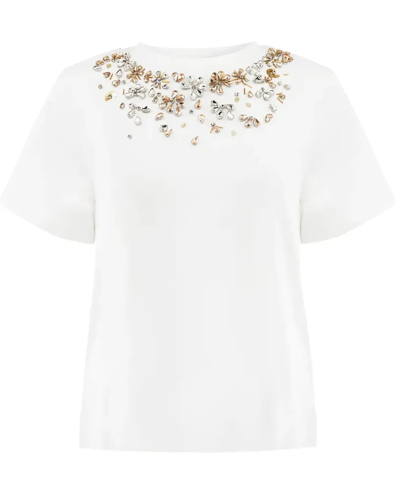 Cinq à Sept Tumbling Flowers T-Shirt - Weiß Weiß