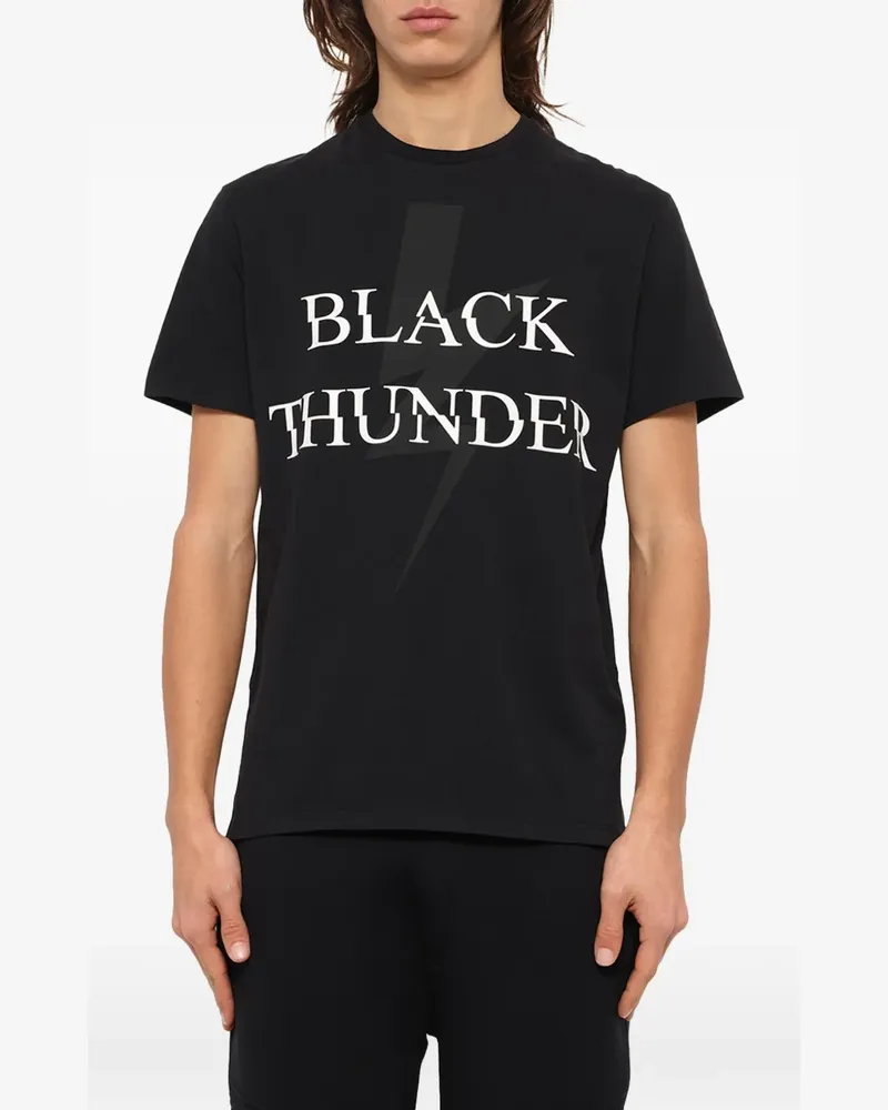 Neil Barrett T-Shirt mit rundem Ausschnitt - Schwarz Schwarz