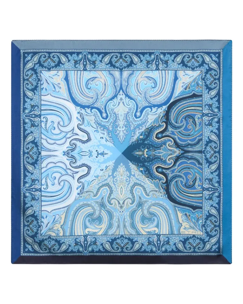 Etro Einstecktuch mit Jacquardmuster - Blau Blau