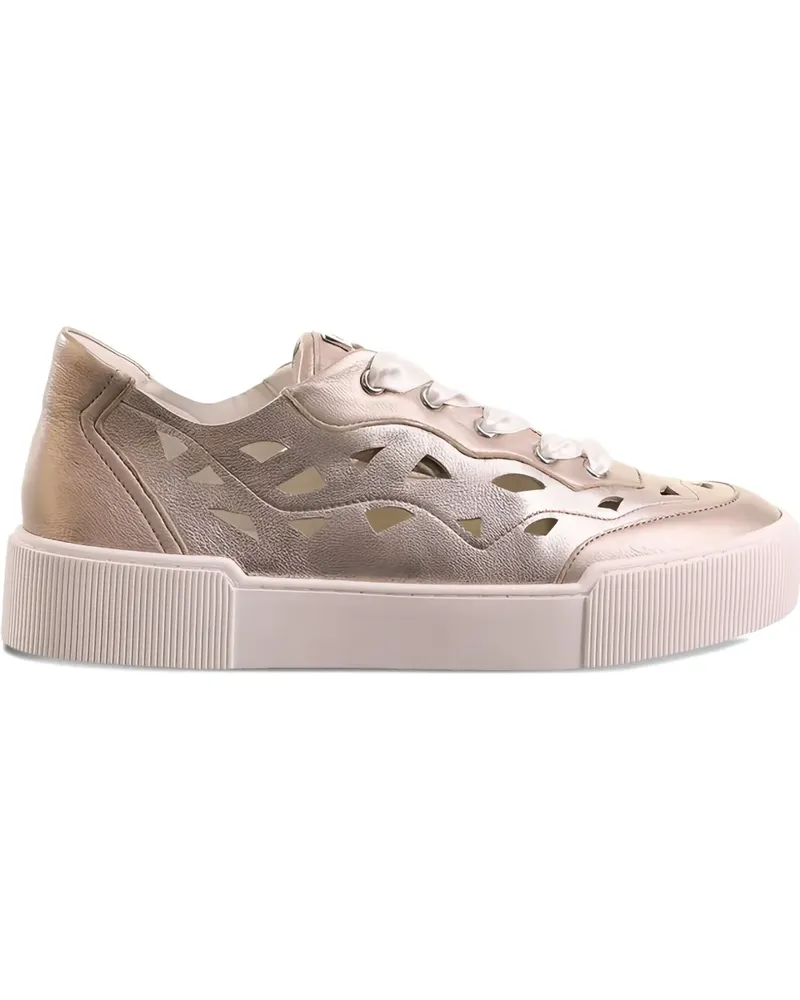 Högl Anouk Metallic-Sneakers mit Cut-Out - Gold Gold