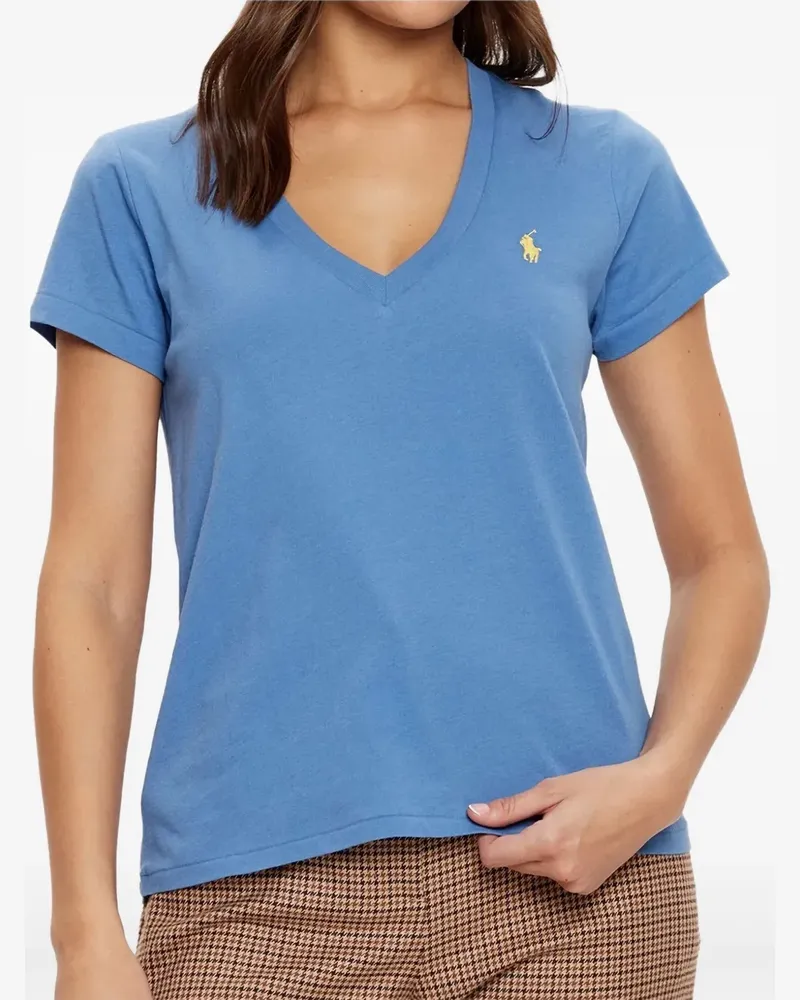Ralph Lauren T-Shirt mit V-Ausschnitt - Blau Blau