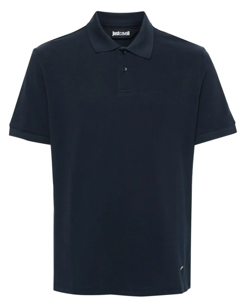Just Cavalli Poloshirt aus Pikee - Blau Blau