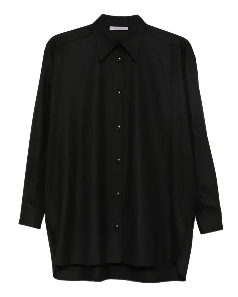 Dušan long-sleeve buttoned shirt - Schwarz Schwarz