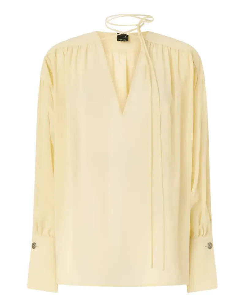Pinko Bluse mit V-Ausschnitt - Gelb Gelb