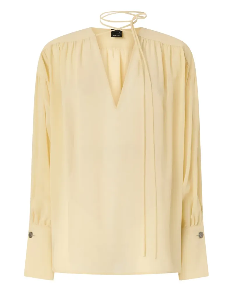 Pinko Bluse mit V-Ausschnitt - Gelb Gelb
