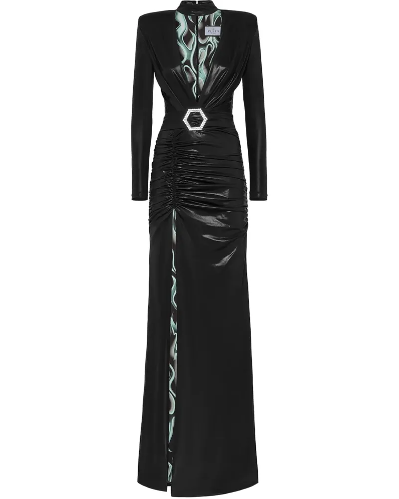 Philipp Plein Lining Flame Kleid - Schwarz Schwarz