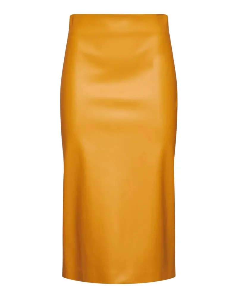 Blanca Midirock mit hohem Bund und Schlitz hinten - Gelb Gelb
