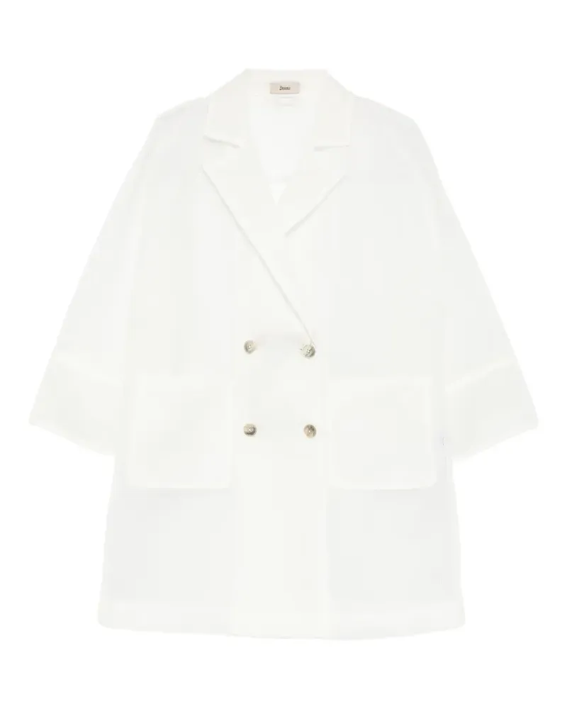 Herno patch-pocket coat - Weiß Weiß