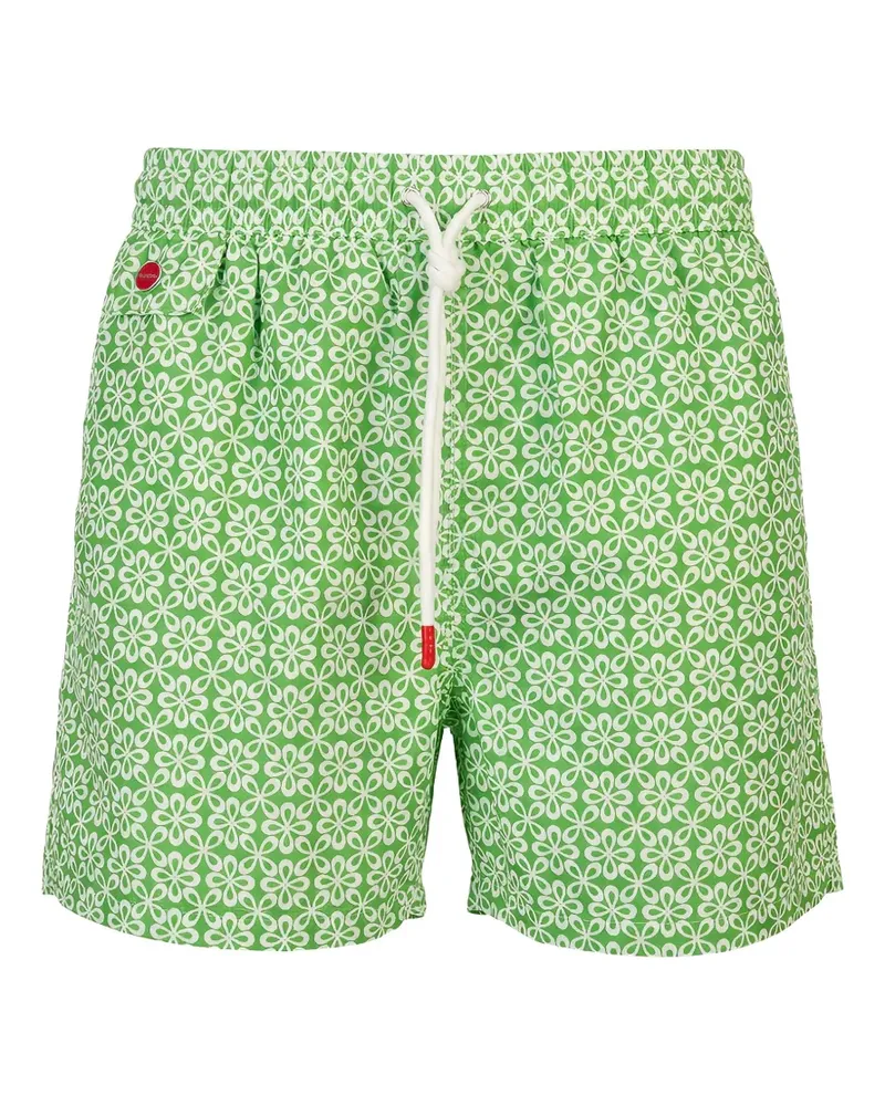 Kiton floral-print swim shorts - Grün Grün