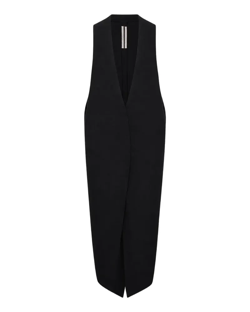Rick Owens Cyclops V-neck sleeveless cardi-coat - Schwarz Schwarz