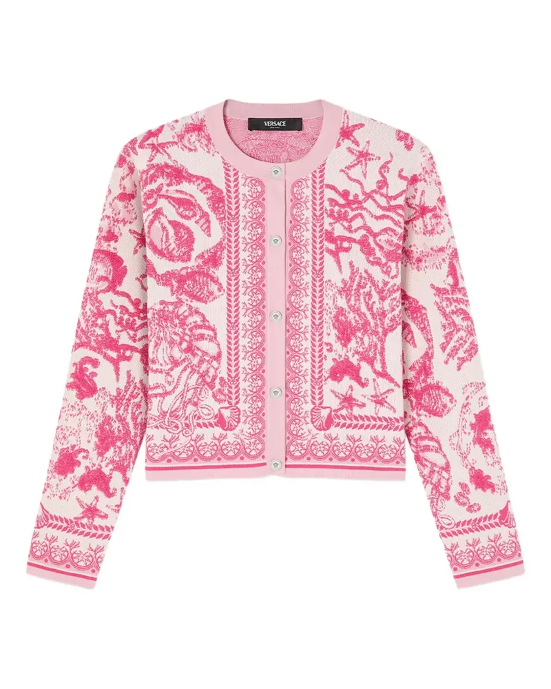 Versace Underwater Barocco Cardigan - Rosa Rosa