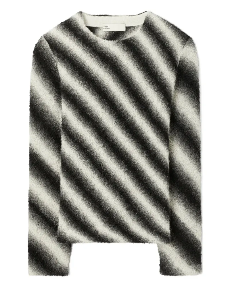 Tory Burch Gestreifter Pullover - Schwarz Schwarz