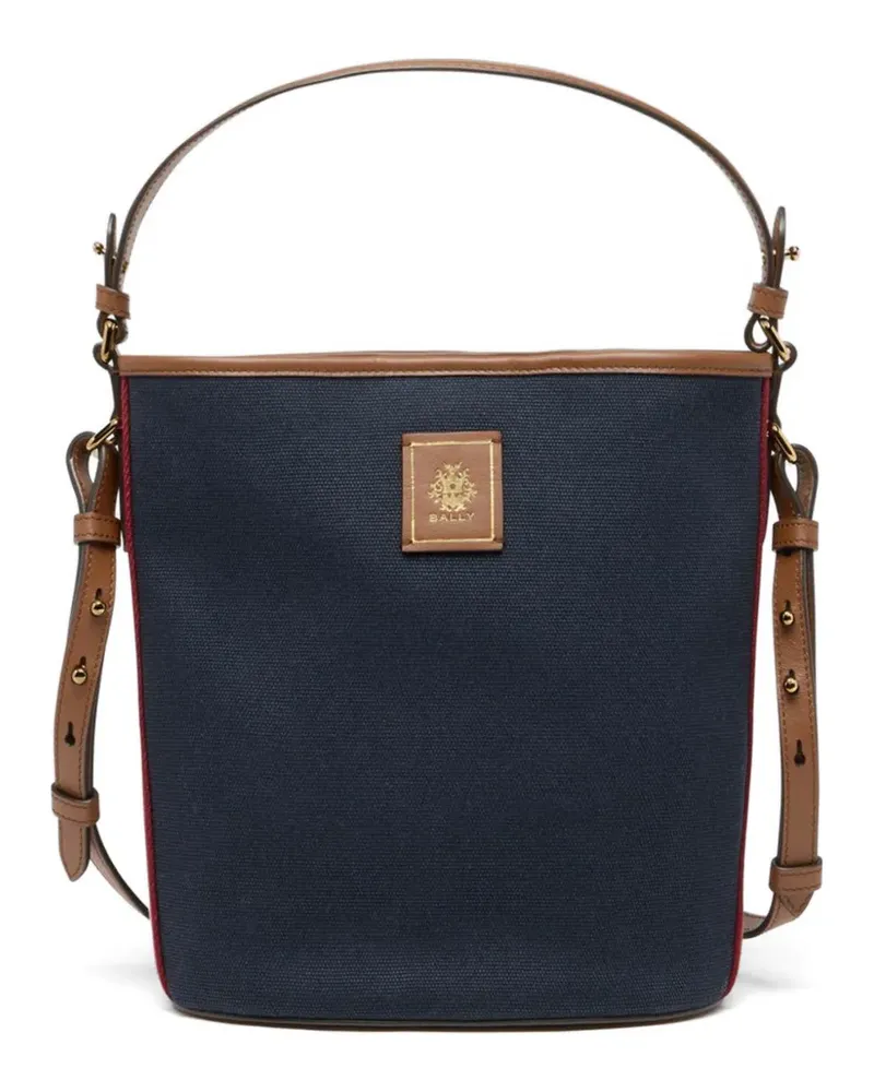 Bally Edelbliss logo-patch bucket bag - Blau Blau