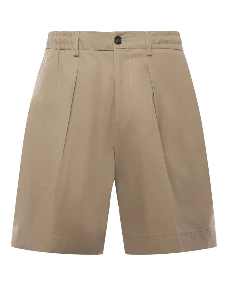 Be Able pleated cotton shorts - Nude Nude