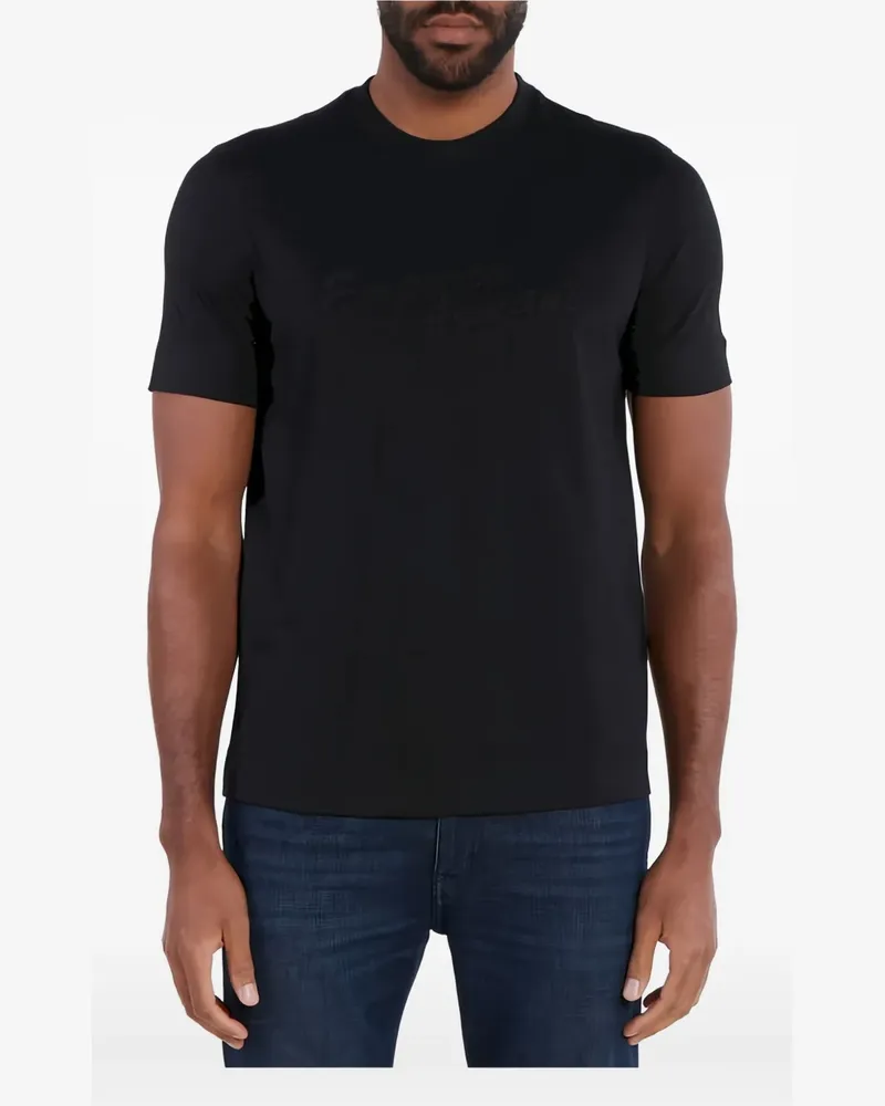 Emporio Armani logo-detail T-shirt - Schwarz Schwarz