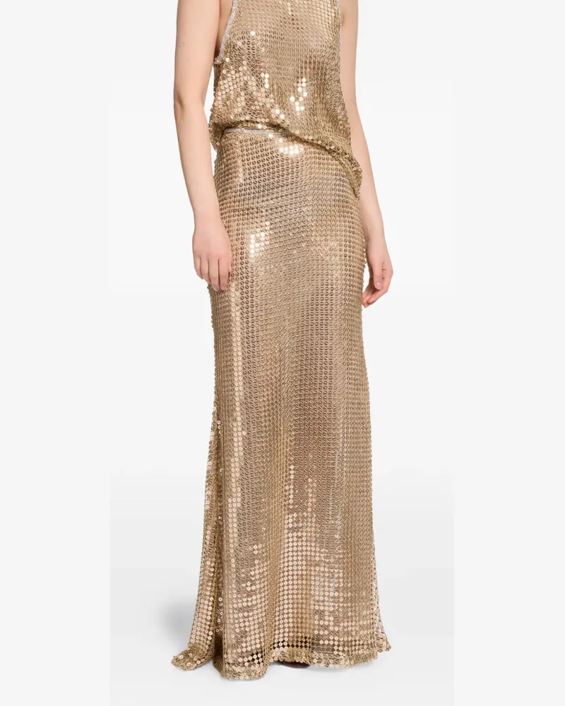 Elie Saab sequin-embellished maxi skirt - Gold Gold