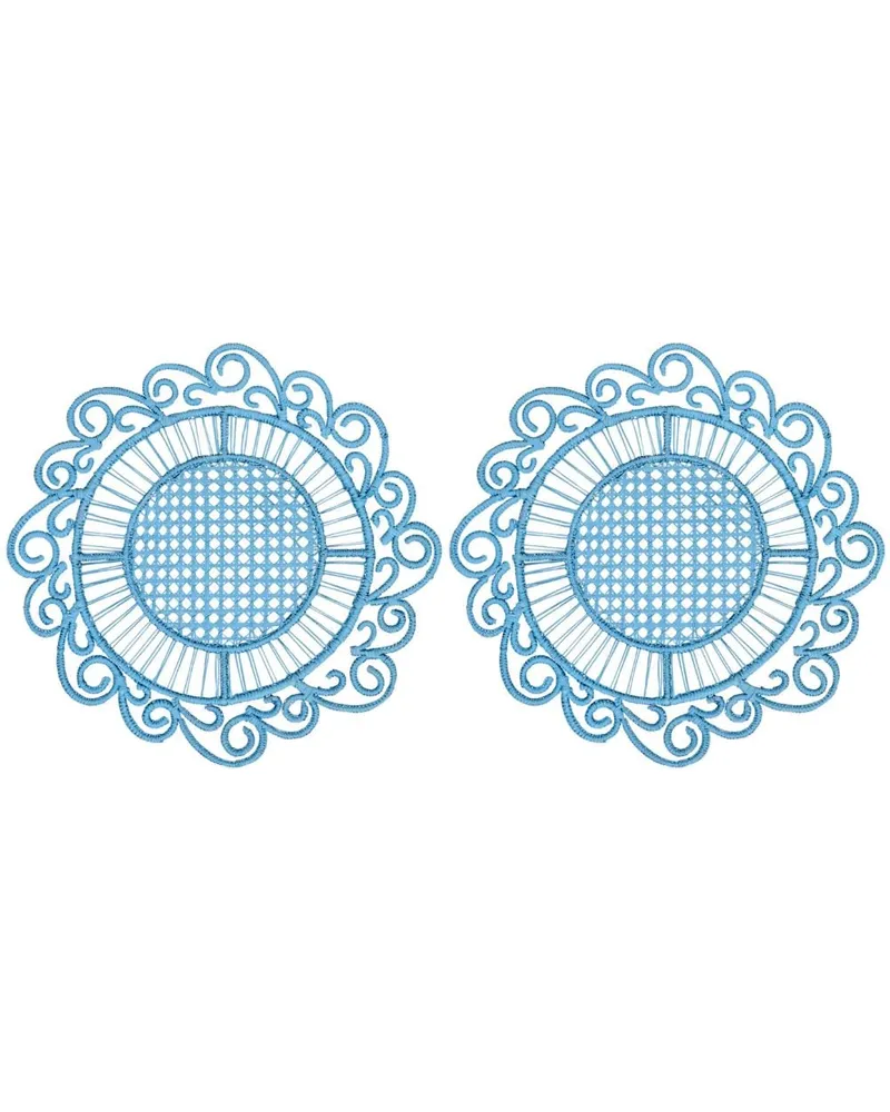 THEMIS Z Athenee Peacock Tischset (2er-Set) - Blau Blau