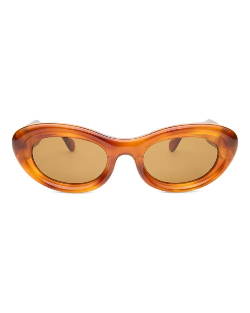 Simon Miller x Delarge Mirage oval-frame sunglasses - Braun Braun
