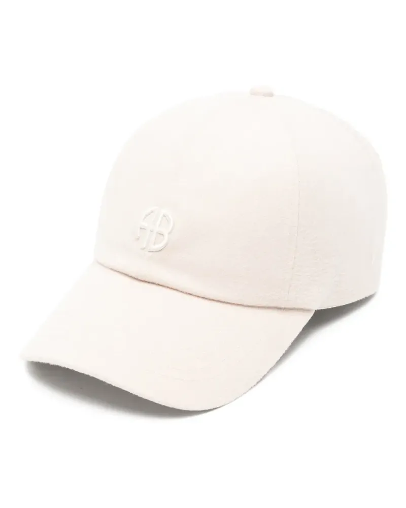 Anine Bing Jeremy Baseballkappe mit Logo - Nude Nude
