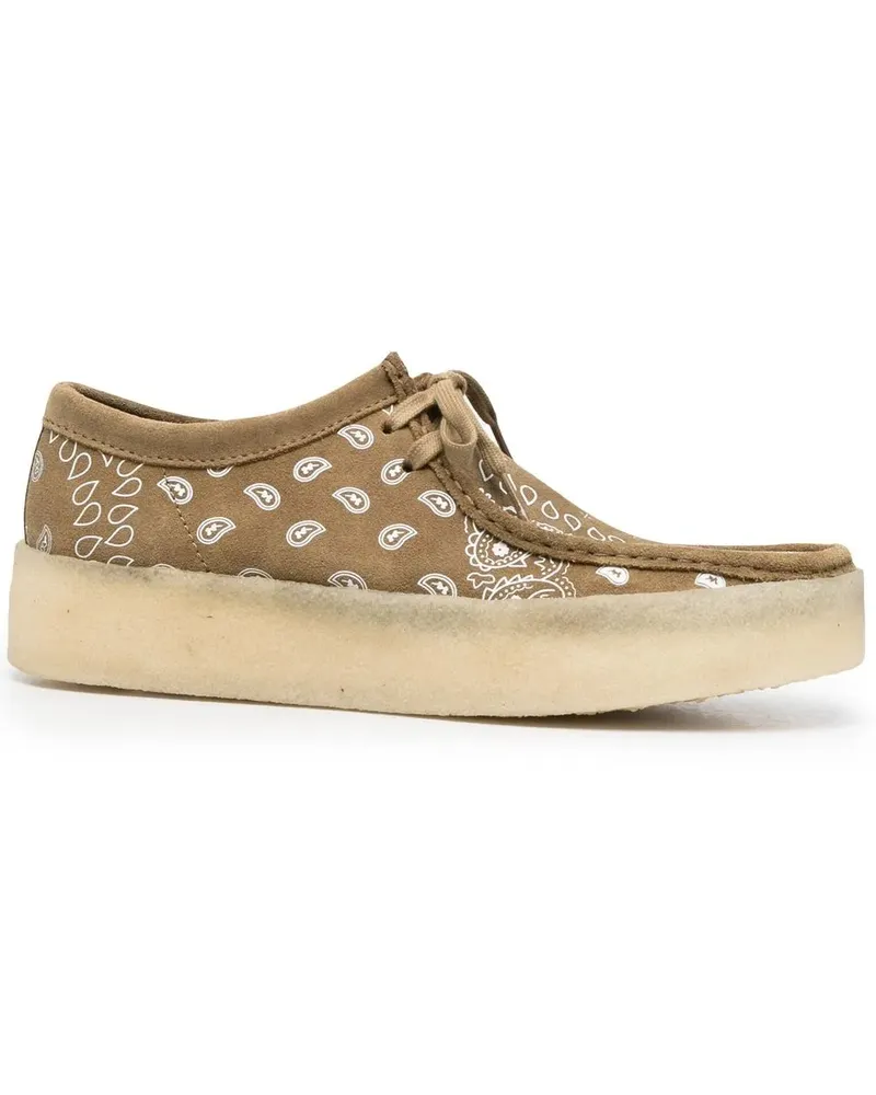 Clarks Derby-Schuhe aus Wildleder mit Print - Grün Grün