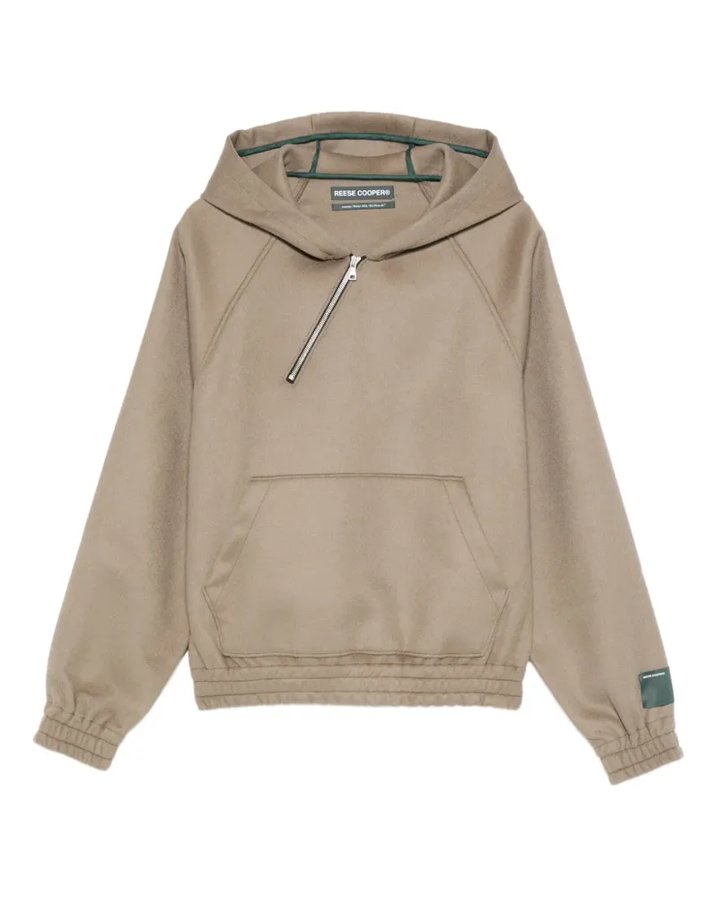 Reese Cooper half-zip knitted hoodie - Grau Grau