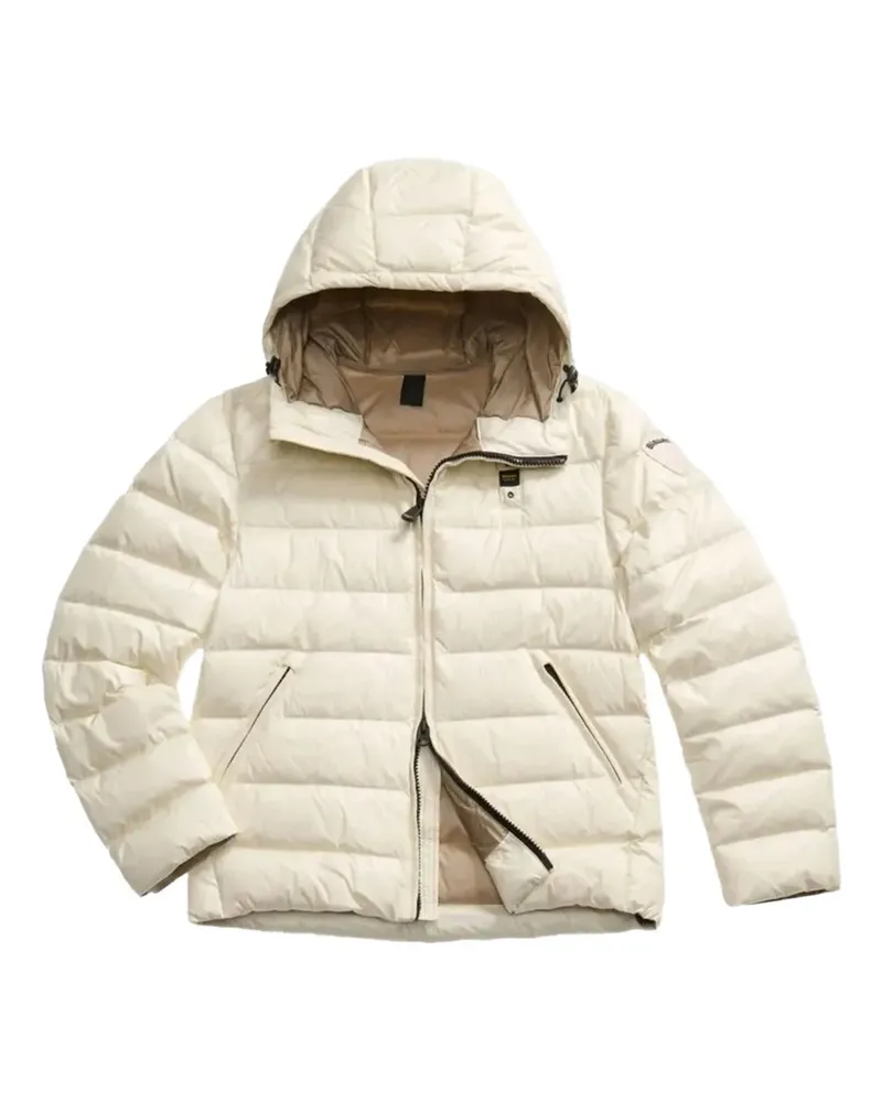 Blauer hooded padded jacket - Weiß Weiß