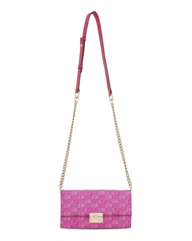 Moreau Paris Gigi logo-print clutch bag - Rosa Rosa