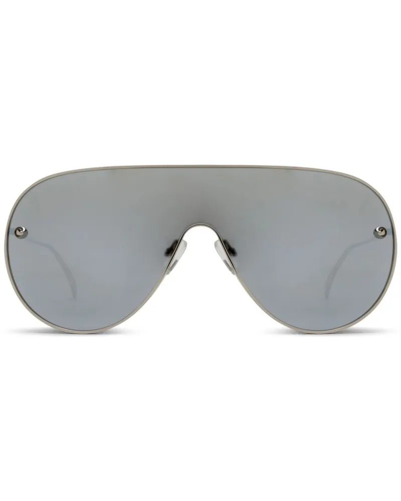 Alexander McQueen Sonnenbrille mit Oversized-Gestell - Silber Silber