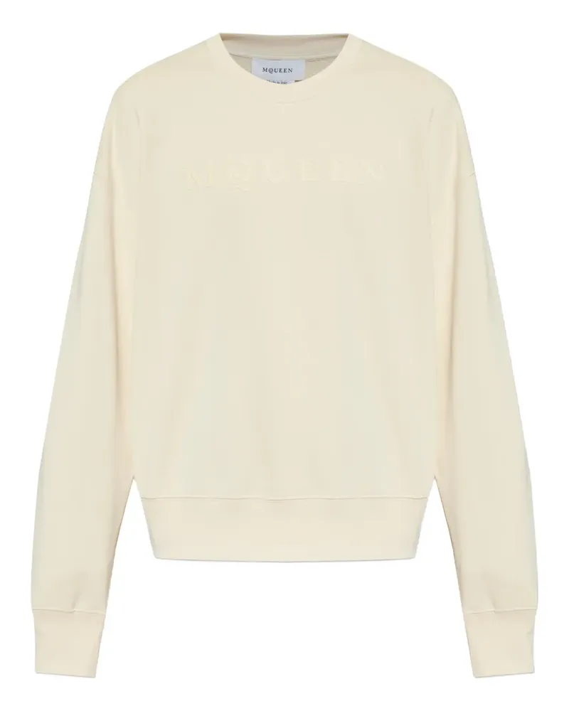Alexander McQueen Sweatshirt mit Logo-Print - Nude Nude
