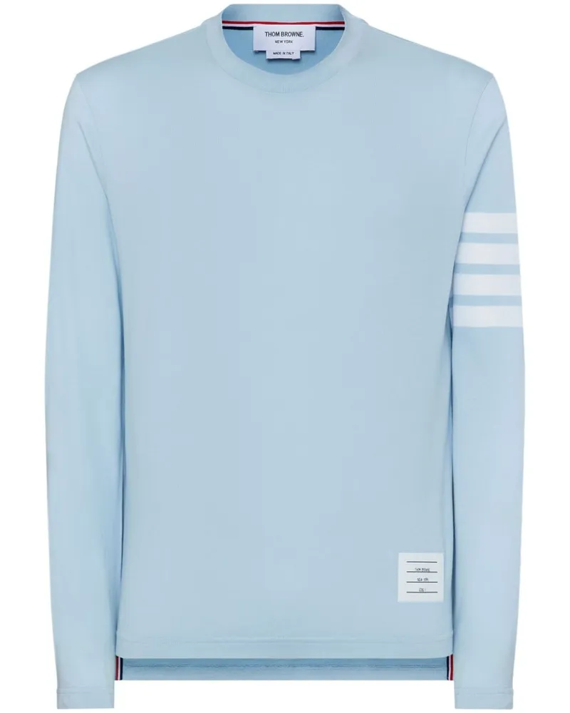 Thom Browne Langarmshirt mit Streifen - Blau Blau