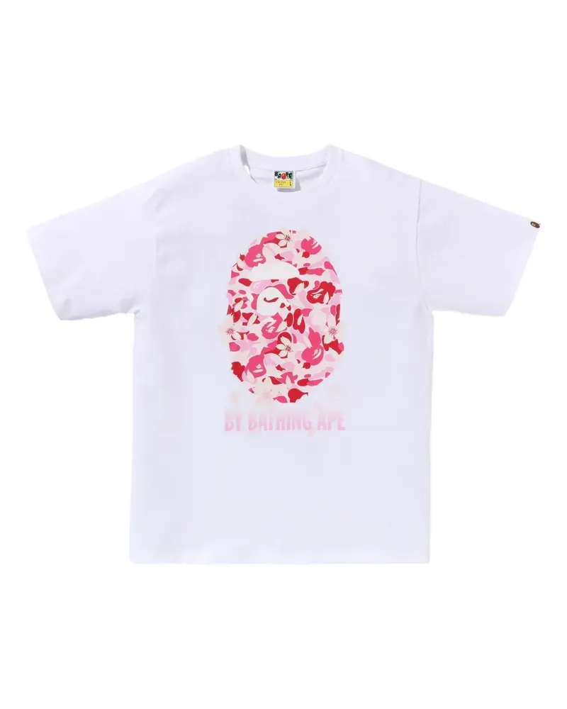 BAPE T-Shirt mit Blumenprint - Weiß Weiß