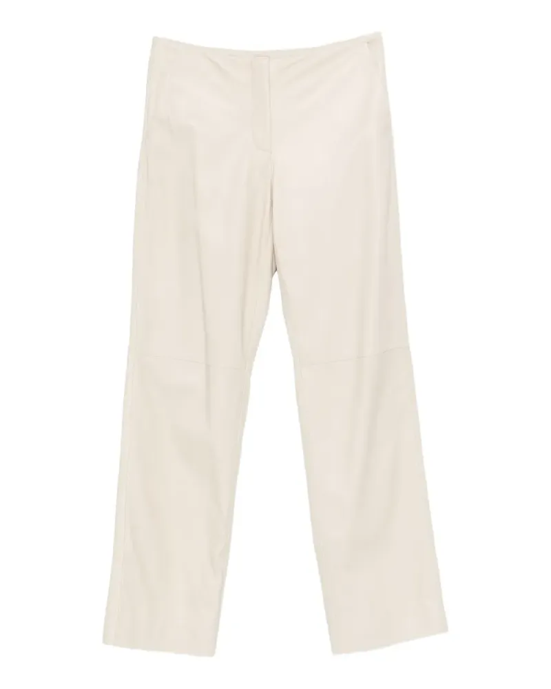 Totême Lederhose mit geradem Bein - Nude Nude