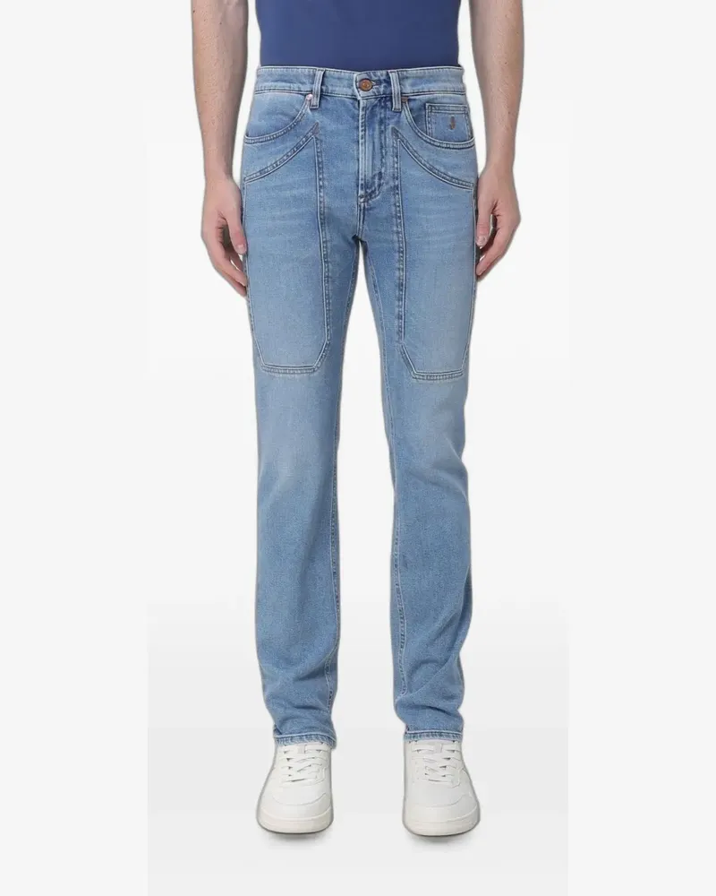 Jeckerson patch-detail skinny-fit jeans - Blau Blau