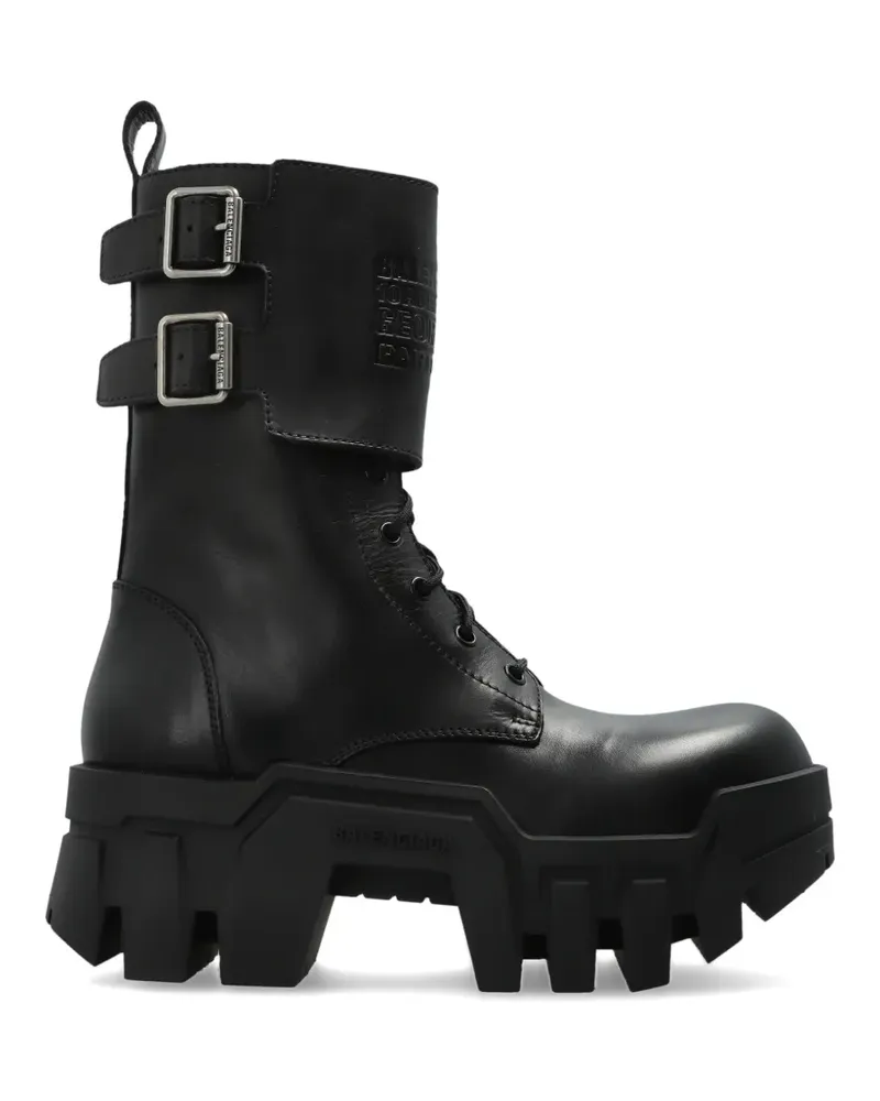 Balenciaga Bulldozer Combat Stiefeletten - Schwarz Schwarz