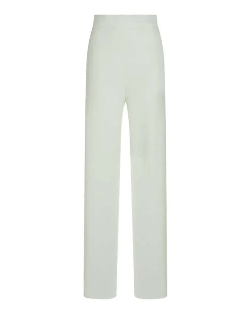 Max Mara High-Waist-Hose mit geradem Bein - Weiß Weiß