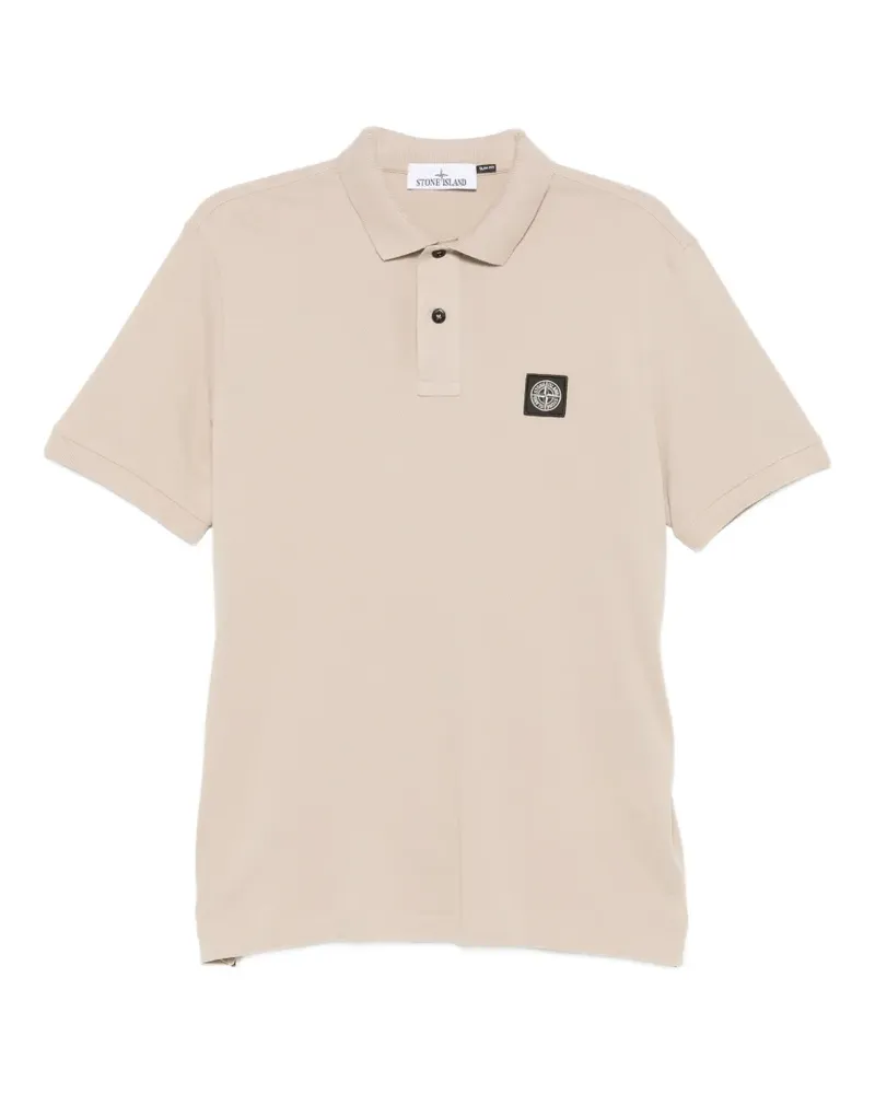 Stone Island buttoned patch polo shirt - Nude Nude