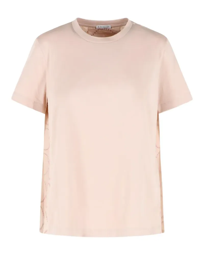 Moncler logo-detail cotton T-shirt - Rosa Rosa