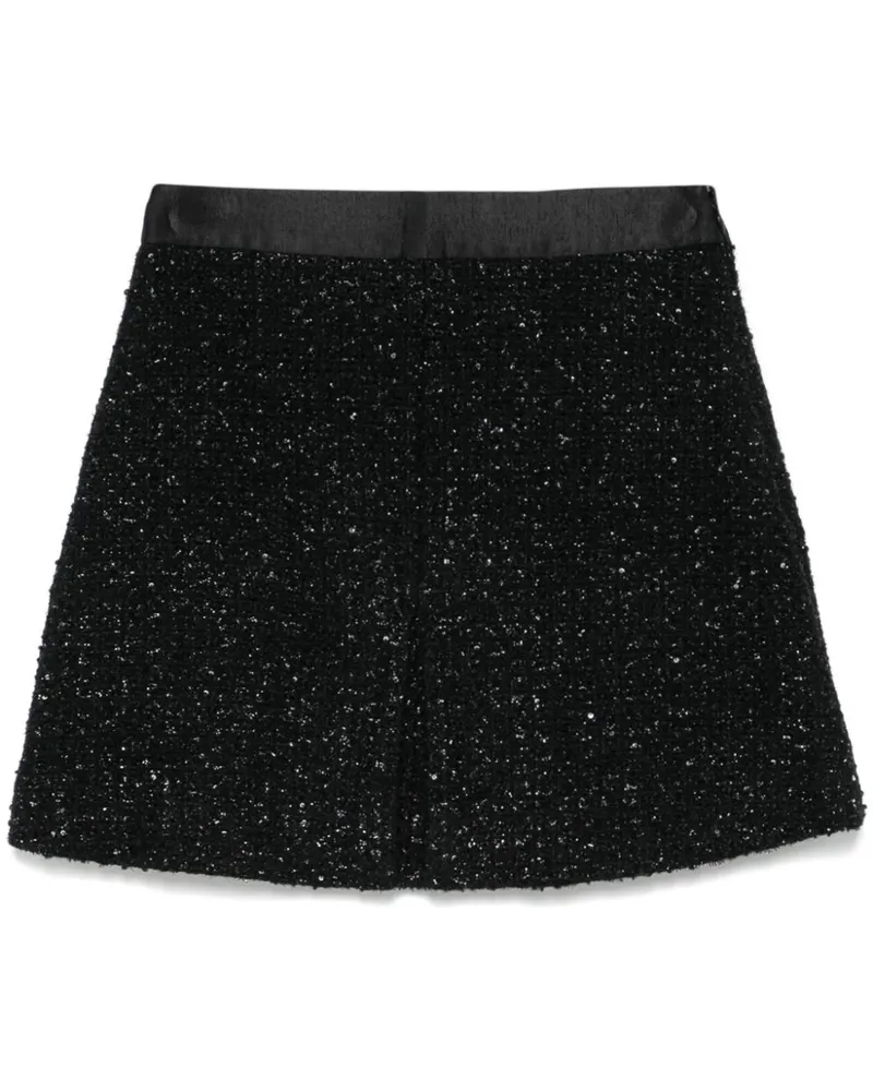 Emporio Armani Lurex-Minirock mit Pailletten - Schwarz Schwarz
