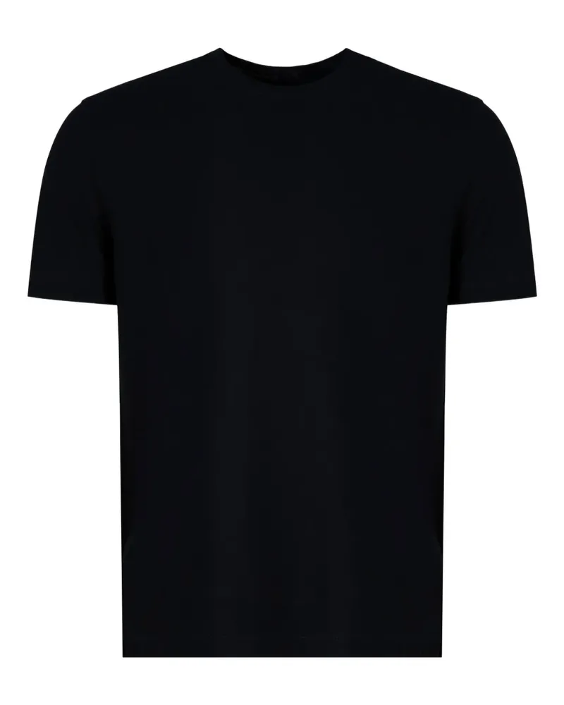 Zanone T-Shirt mit rundem Ausschnitt - Schwarz Schwarz