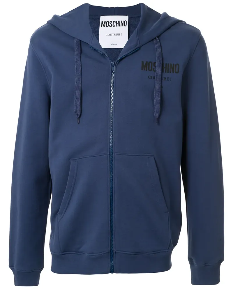 Moschino Kapuzenjacke mit ""Couture!""-Print" - Blau Blau