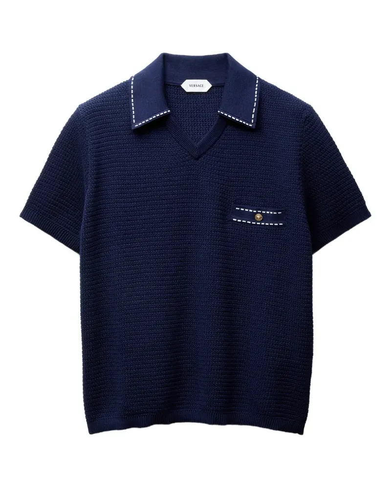 Versace cotton knit T-shirt - Blau Blau