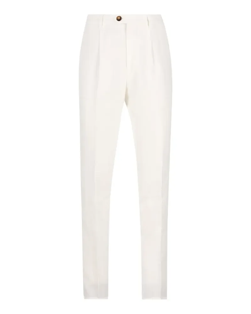 Brunello Cucinelli pleated tailored trousers - Weiß Weiß