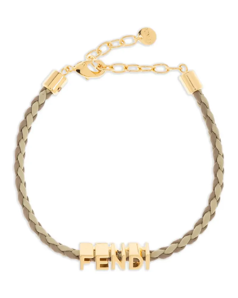 Fendi Armspange mit Logo - Grün Grün