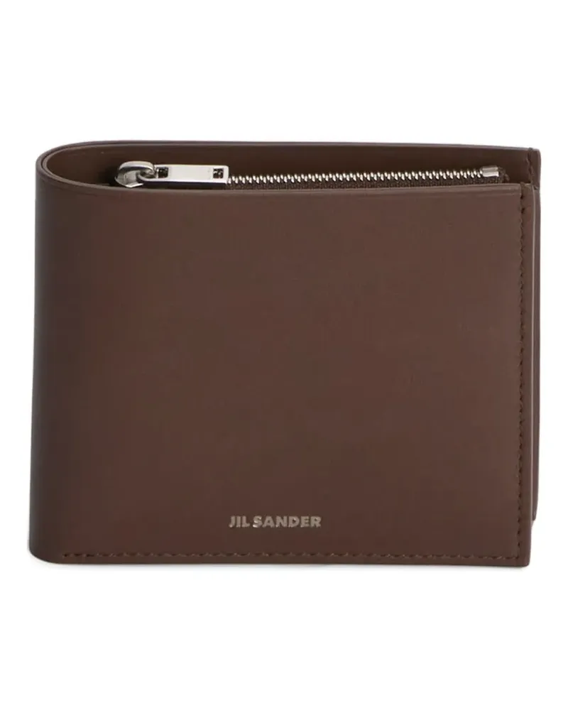 Jil Sander Portemonnaie mit Prägung - Braun Braun