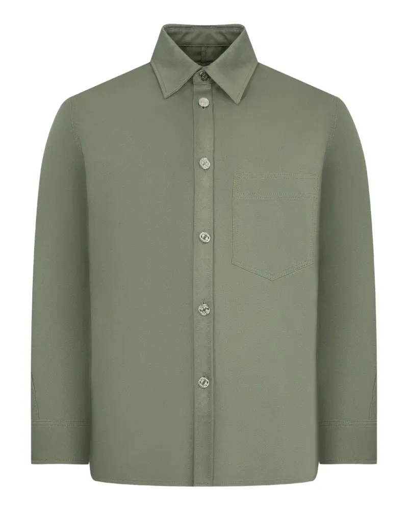 Givenchy Hemdjacke mit Logo-Patch - Grün Grün