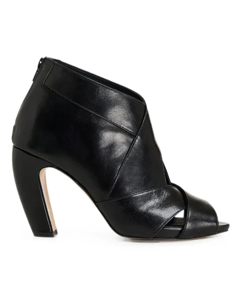 Essentiel Keeptoe4 Peeptoe-Sandalen - Schwarz Schwarz